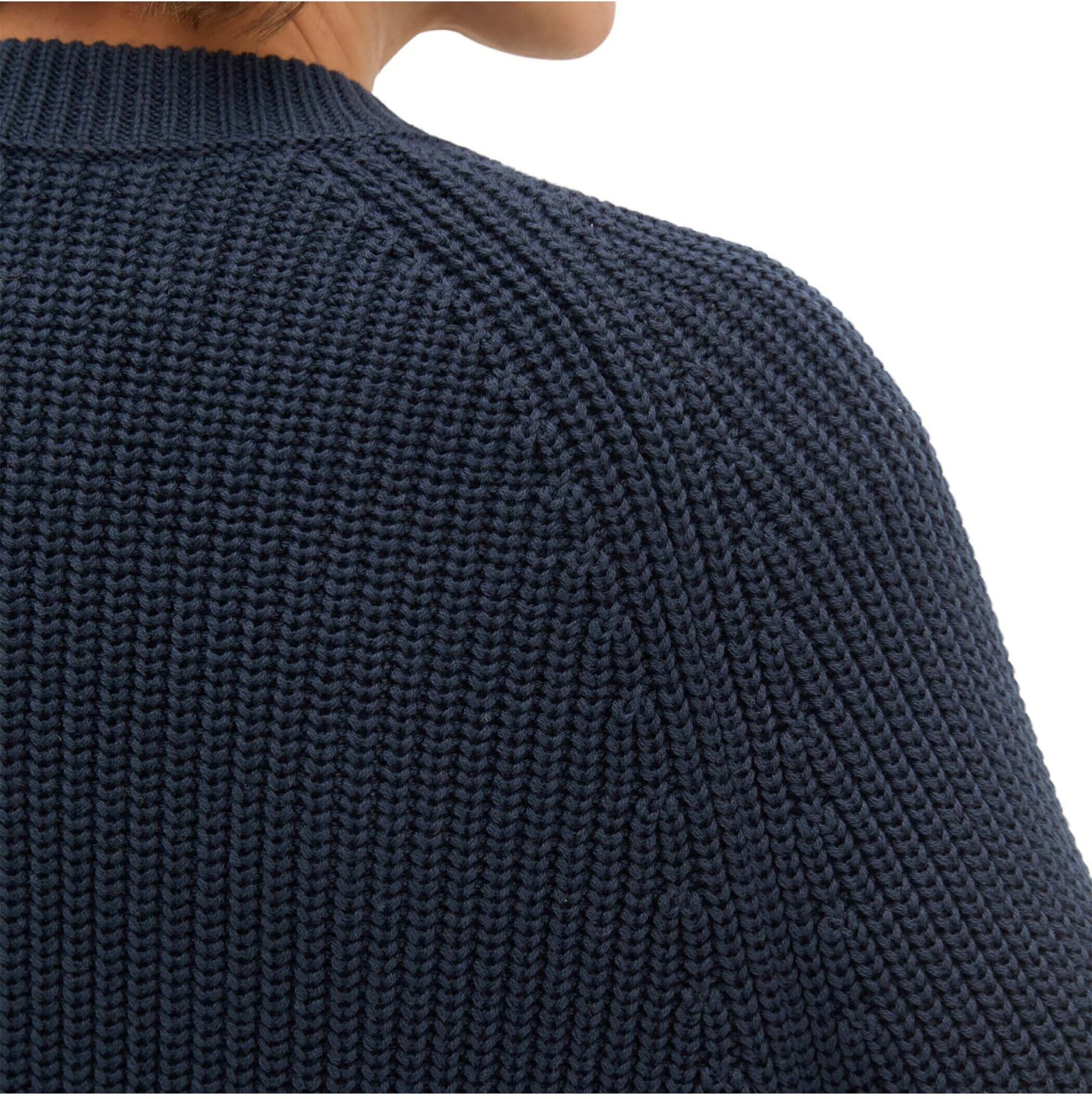Marc O' Polo Sweatshirt MARC O'POLO "Strickjacke Cardigans Longsleeve 1er Pack", Damen, Gr. S, blau (dunkelblau), Obermaterial: 100% Baumwolle CO., Sweatshirts Sweatshirt
