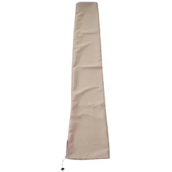 Mendler Schutzhülle für Sonnenschirm bis 3m, Abdeckhülle Cover mit Kordelzug ~ creme