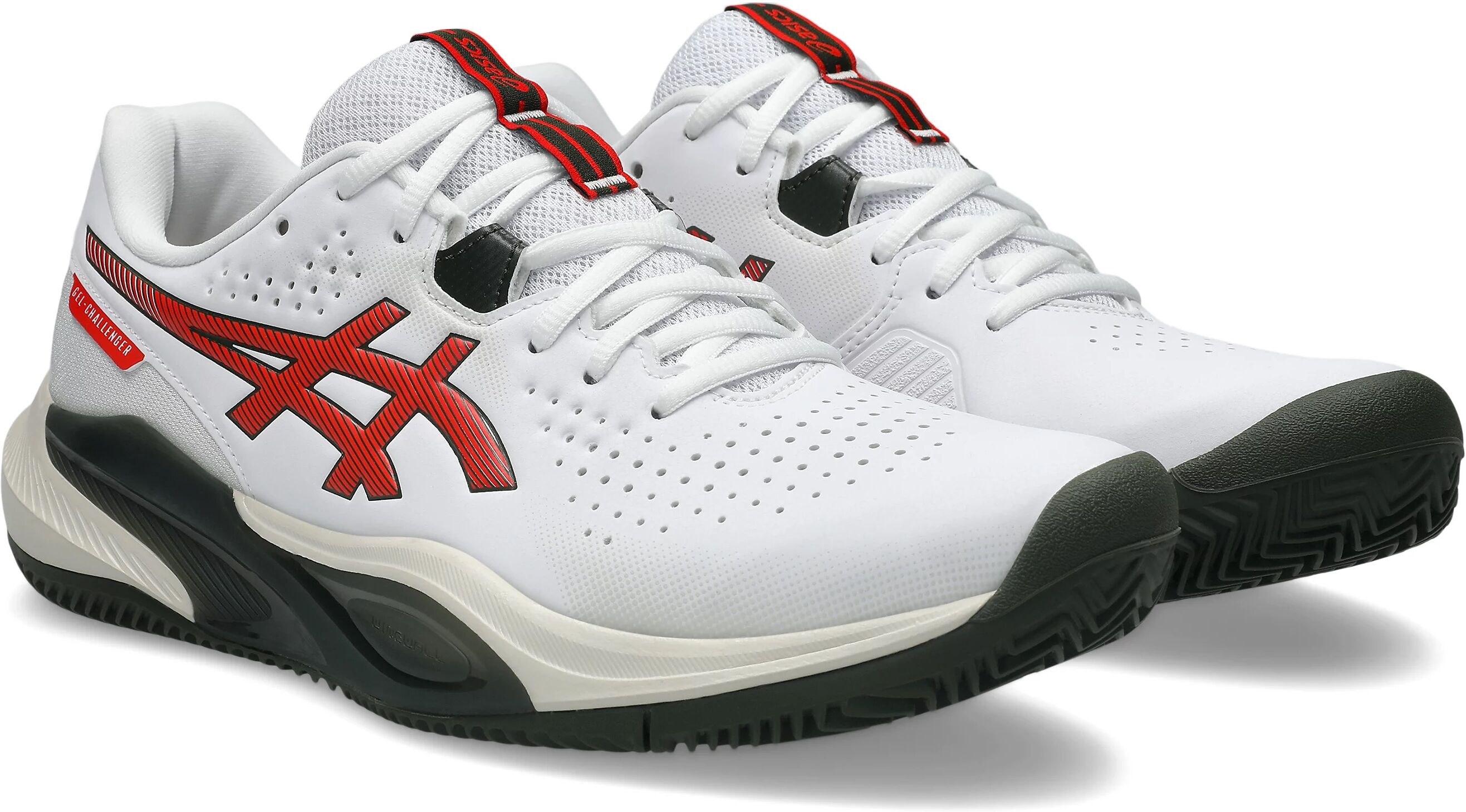 Asics "GEL-CHALLENGER 15 CLAY" Sandplatzschuhe für Ascheplätze weiß, cherry tomato 43,5