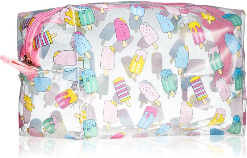 BrushArt Accessories Transparent cosmetic bag transparent makeup bag Ice Cream 1 pc