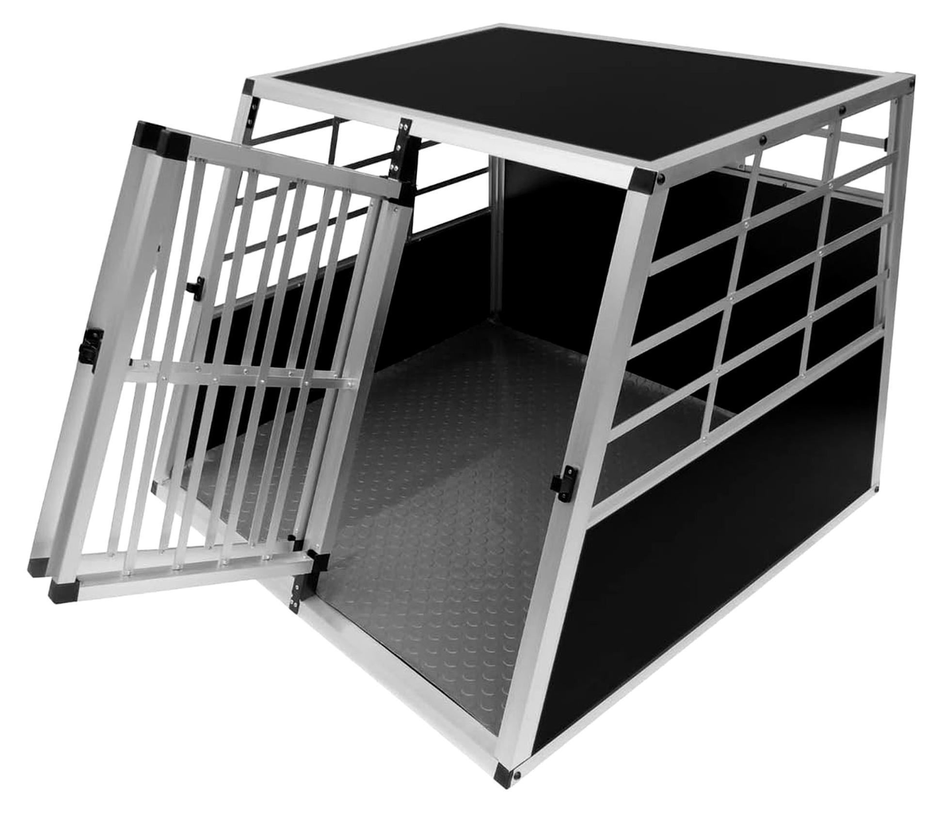 Hundetransportbox große Doppelbox Aluminium Trapez für Fahrzeuge