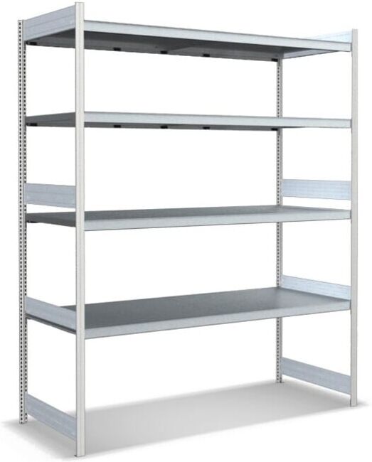Bito Grand rayonnage Grundfeld Set / 350kg 2499x2066x824 4 niveaux Rayonnage RAL7035 (C1255-0096)