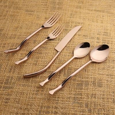 INOX ARTISANS Twig Bronze PVD 5 Pcs. Flatware Set