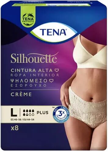 Tena Silhouette Crema de cintura alta L x8