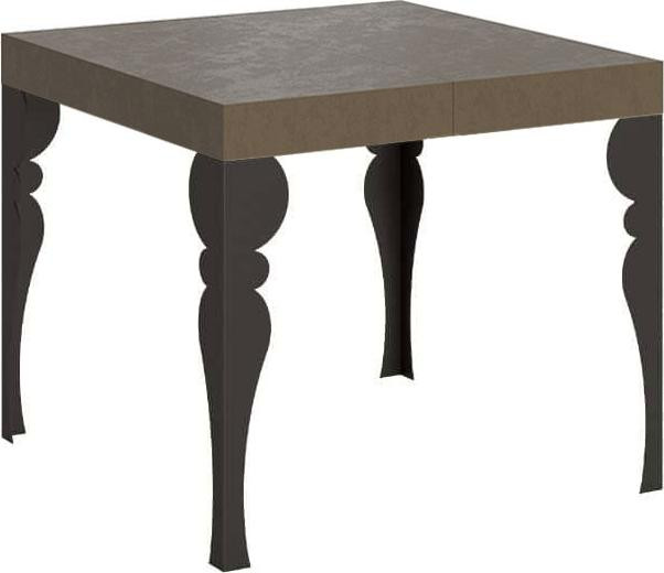 Itamoby Paxon uitschuifbare tafel met inklapbaar blad, duivengrijs en antraciet, B: 90 cm, D: 90/246 cm