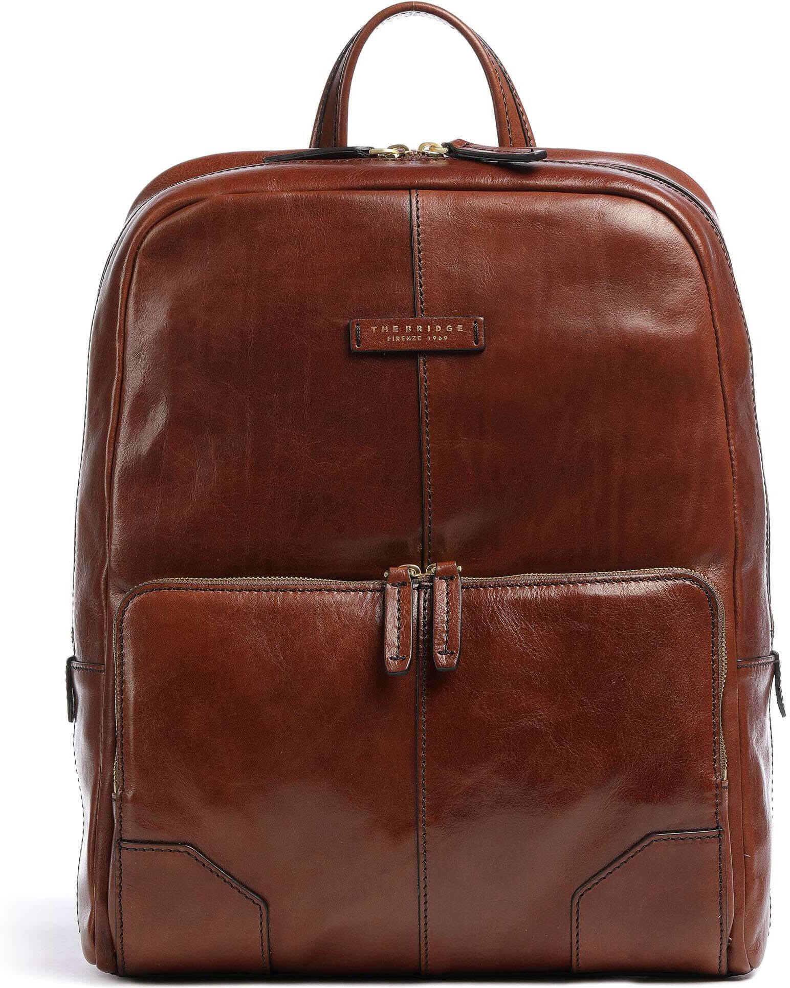 The Bridge Vespucci Rucksack aus Leder, braun