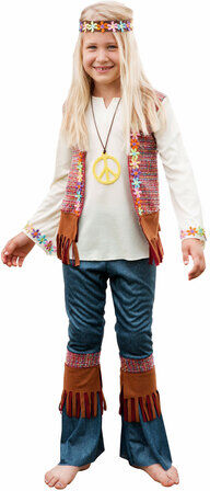 Hippie-Kostüm "Love & Peace" für Mädchen