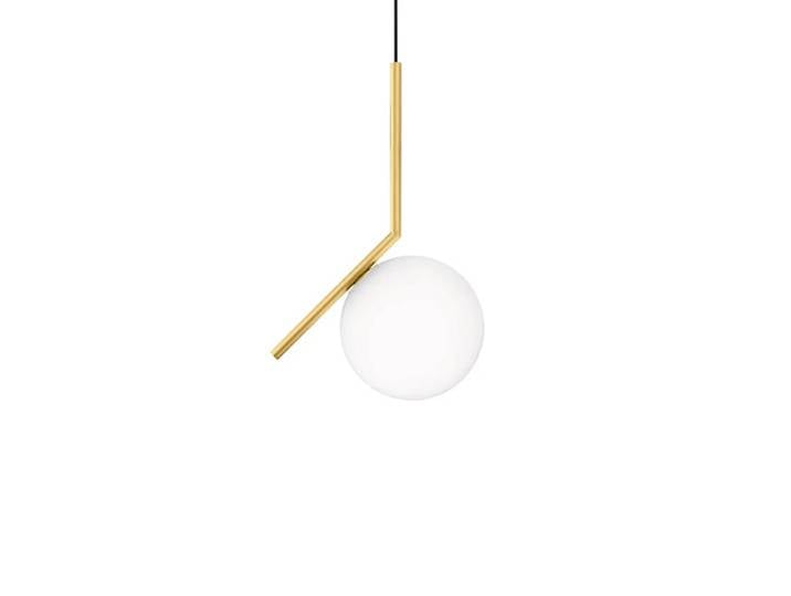 Flos Suspension IC lights S1 Laiton brossé-opale