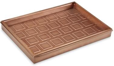 "20"" Squares Multi-Purpose Boot Tray for Boots, Shoes, Plants, Pet Bowls, and More, Copper Finish by Good Directions"