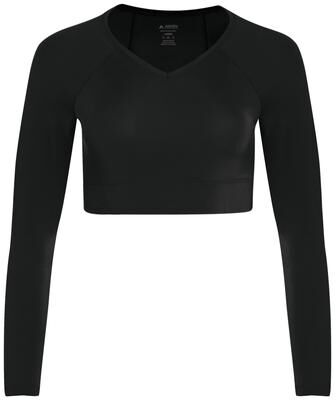 Augusta Sportswear 9012 Athletic Women's V-Neck Liner T-Shirt in Black size Small   Spandex
