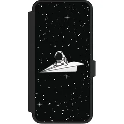 Nivocase Klapphülle für Samsung Galaxy A56 5G Handyhülle aus Kunst Leder NIVOflip schwarz Astronaut Comic (Samsung Galaxy A56 5G), Smartphone Hülle, Schwarz