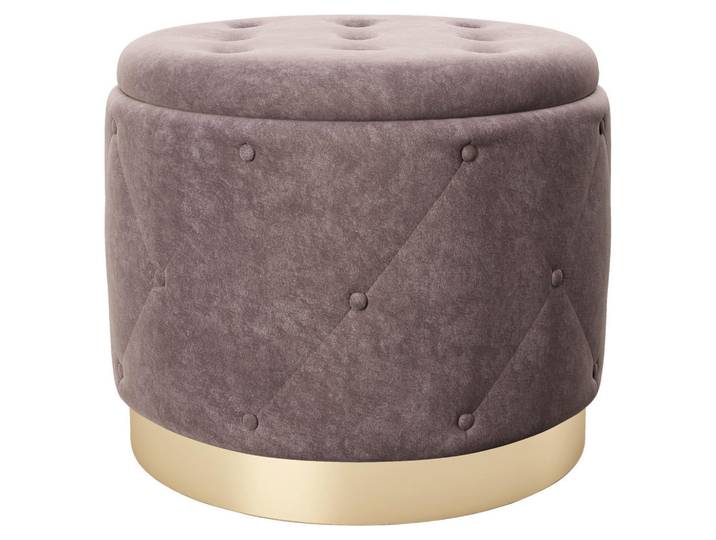 Playboy Hocker Playboy, Rosa, rund, 50x40x50 cm, Stauraum, Wohnzimmer, Hocker, Sitzhocker
