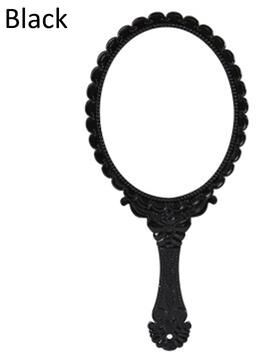 Fusion Finds Vintage Handheld Makeup Mirror Elegant Handheld Makeup Mirror With European Antique Vanity Design black