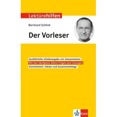 Klett Lektürehilfen Bernhard Schlink, Der Vorleser, Taschenbuch von Hanns-Peter Reisner, Klett Lerntraining bei PONS Langenscheidt GmbH,