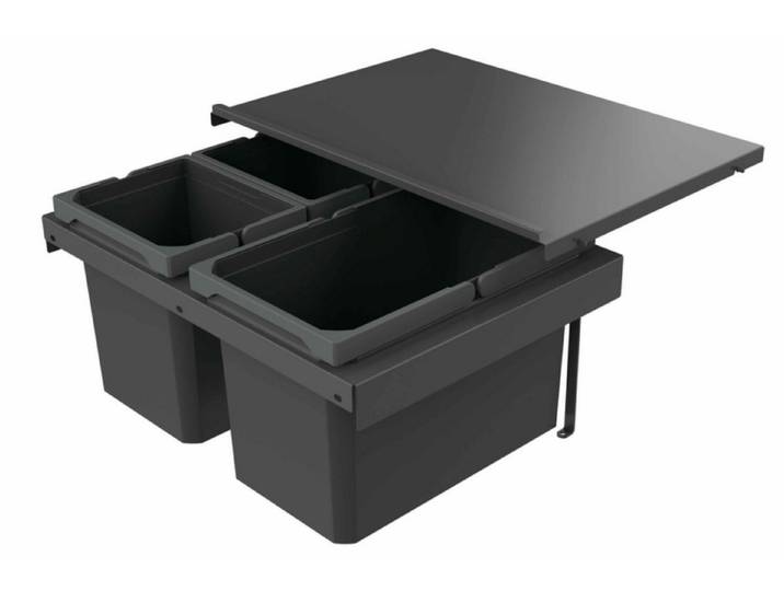 Naber Einbaumülleimer NABER Cox® Box 280 S/600-3 Bio. anthrazit, für vorhandene Auszüge