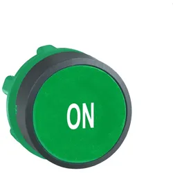 Schneider Electric ZB5AA341 Drucktaster, Frontelement, Harmony XB5, Kunststoff, 22mm, grün, beschriftet ON, tastend