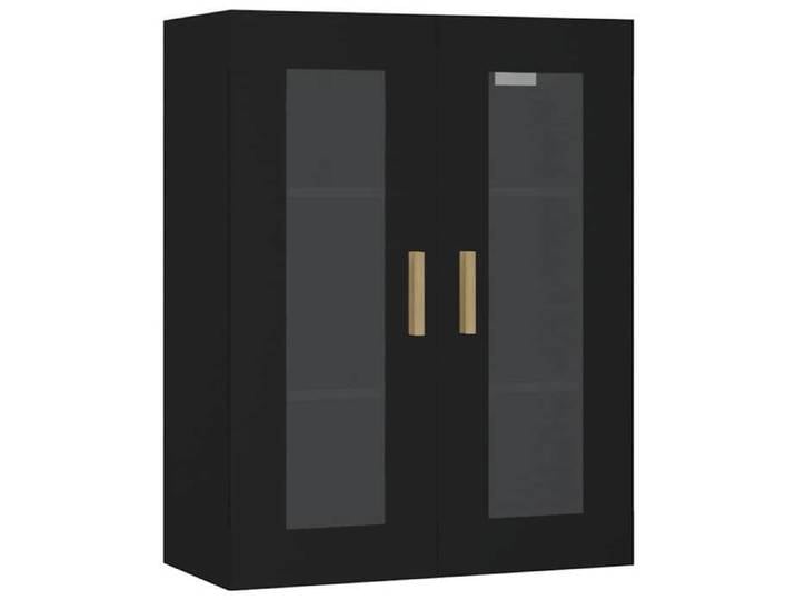 Caisson haut cuisine - ORVEL - Armoire murale suspendue - Noir - 69 5x34x90 cm 16509