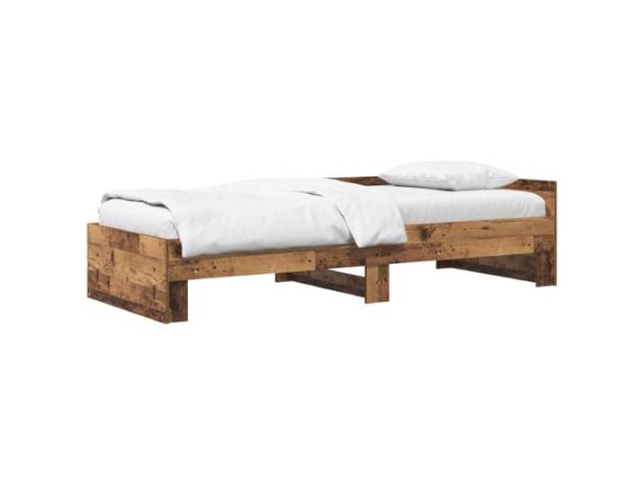 PUGYNBK Bettgestell mit Kopfteil aus Altholz, 80 x 200 cm Feste Lamellen, minimalistisches Design, stabiler Stand, einfache Reinigung