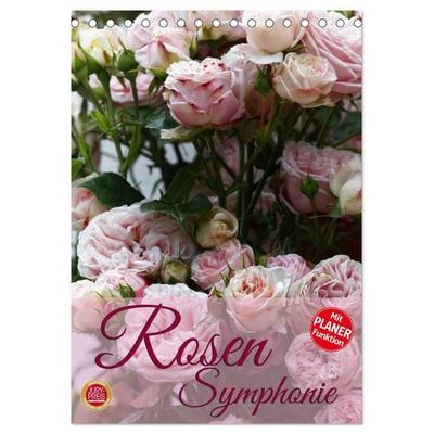 Rosen Symphonie (Tischkalender 2027 DIN A5 hoch), CALVENDO Monatskalender