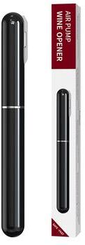 Uplifted Trends Portable Air Pressure Wine Opener With Foil Cutter Easy Cork Remover black