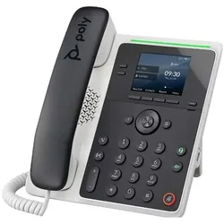 HP Poly Edge E100 IP PH PoE-e, Telefon, Weiss, Schwarz