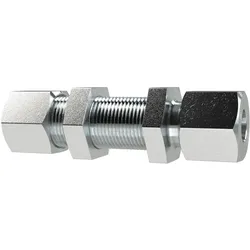 Riegler, Schlauchanschluss + Schlauchverbinder, Gerade Schottverschraubung, Rohr-Aussen- Ø20 mm, Stahl verzinkt (20 mm)