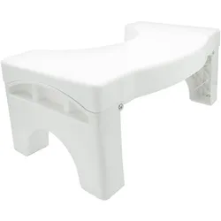 Toiletten-Fußhocker (BHT 41x17x24,50 cm) - weiß - BHT 41x17x24,50 cm