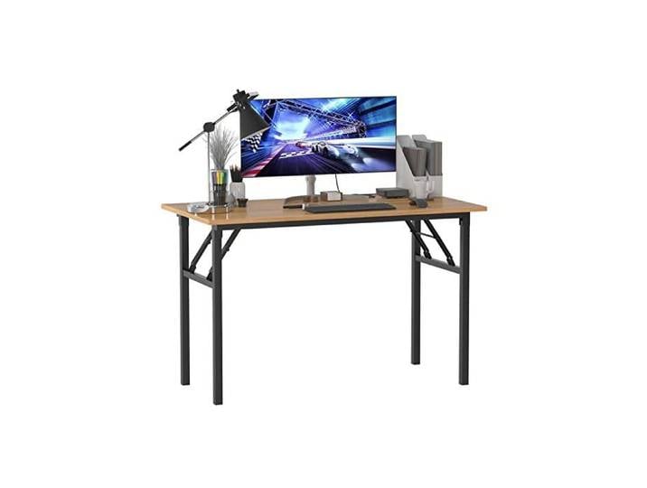 Bureau d'ordinateur - SOGESHOME - Modele 2 - Plateau 120x60 cm - Pliant sans assemblage - Pieds réglables