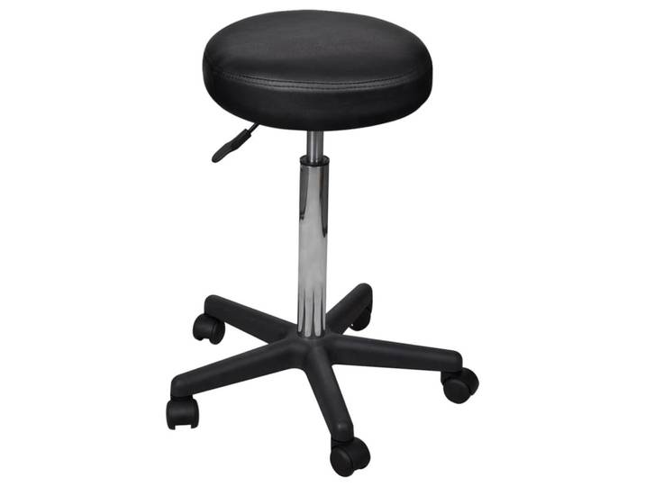 vidaXL Bürohocker Schwarz, Formgebogen, 52x84x52 cm, Büromöbel, Bürostühle, Bürohocker