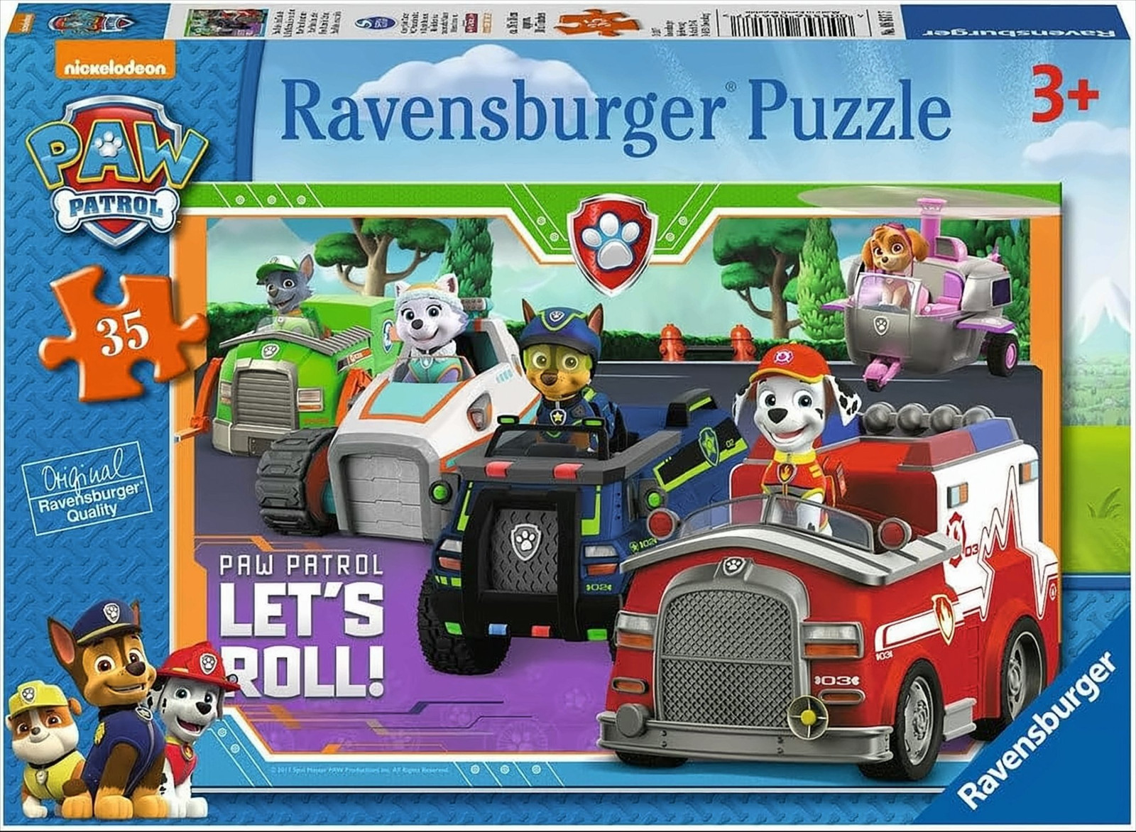 Ravensburger Paw Patrol Puzzel, 35 stukjes, Thema: tekenfilms, geschikt voor kinderen vanaf 3 jaar