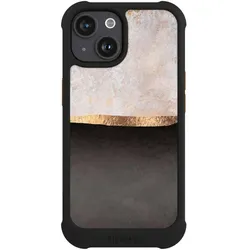 Nivocase Hülle für Apple iPhone 15 Stossfeste Handyhülle NIVOmax Case Schwarz Abstrakt Black & White Trends (Apple iPhone 15), Smartphone Hülle, Schwarz