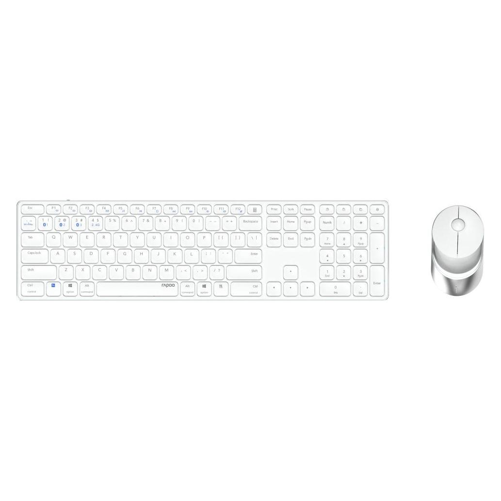 Rapoo 9850M DE-Layout, weiss (DE, Kabellos) (14356)