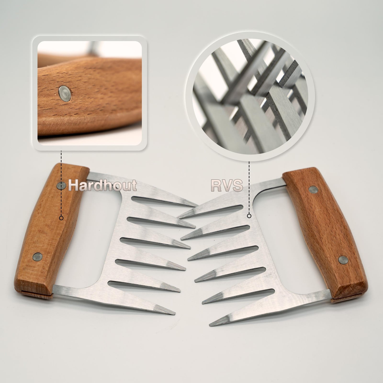 Springos Muntel Vleesklauwen - 2 Stuks - BBQ Accessoires