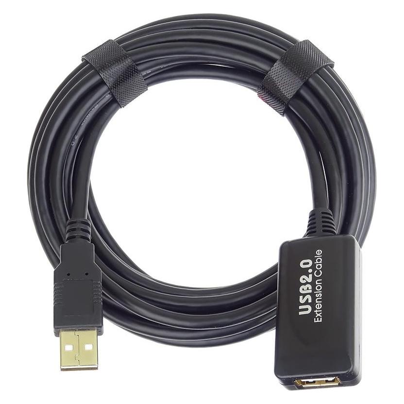 PremiumCord USB-A - USB-A USB cable 5 m black (ku2rep5) (5 m, USB 1.1, USB 2.0) (KU2REP5)