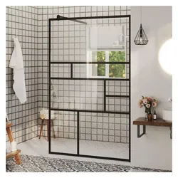 vidaXL, Duschkabine + Duschwand, Elranin (195 cm, 98 cm, 195 cm)