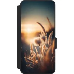Nivocase Klapphülle für Xiaomi Redmi Note 14 5G Handyhülle aus Kunst Leder NIVOflip schwarz Natur Sonne (Xiaomi Redmi Note 14 5G), Smartphone Hülle, Schwarz