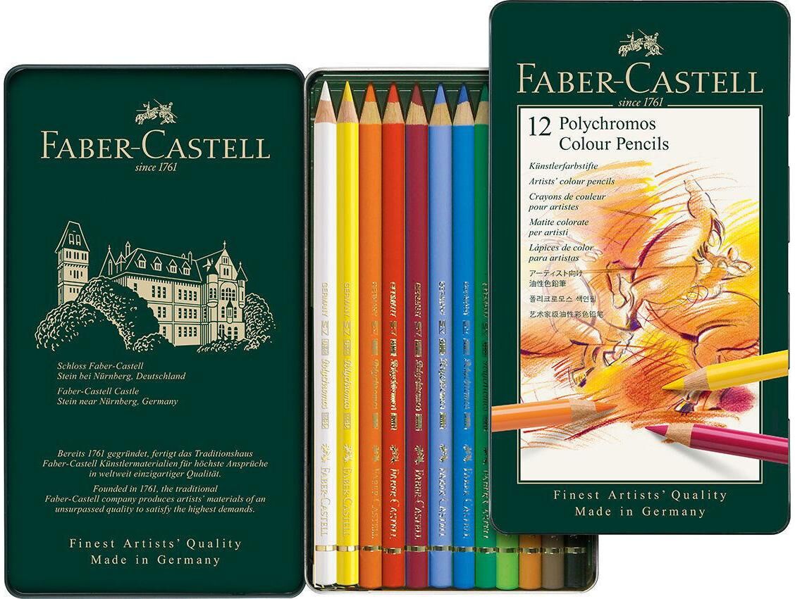 Buntstift FABER-CASTELL "Polychromo", bunt, Holz, Stifte, Buntstift bunt Einheitsgröße