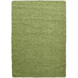 Teppich Schlafzimmer Hochflor Unifarben Samtweich Waschbar Strapazierfähig Wohnzimmer Pflegeleicht Grün 80x150 cm – RHEIN von Kadima Design