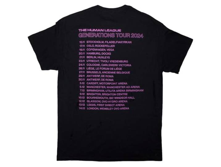 The Human League Generations Tour 24 Photo T Shirt M