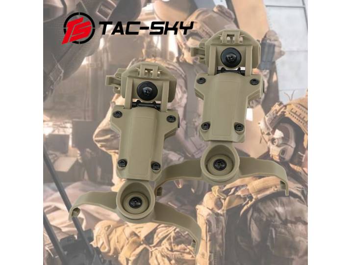 Casque de réduction de bruit de communication DulMédiateur set, adaptateur de rail de coque TAC-SKY TS, médailles compatibles
