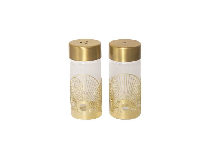 Pluto Design Sun zout- en pepervaatje Goud-glas
