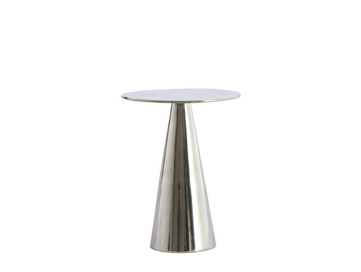 Table d'appoint métal nickel ø35cm