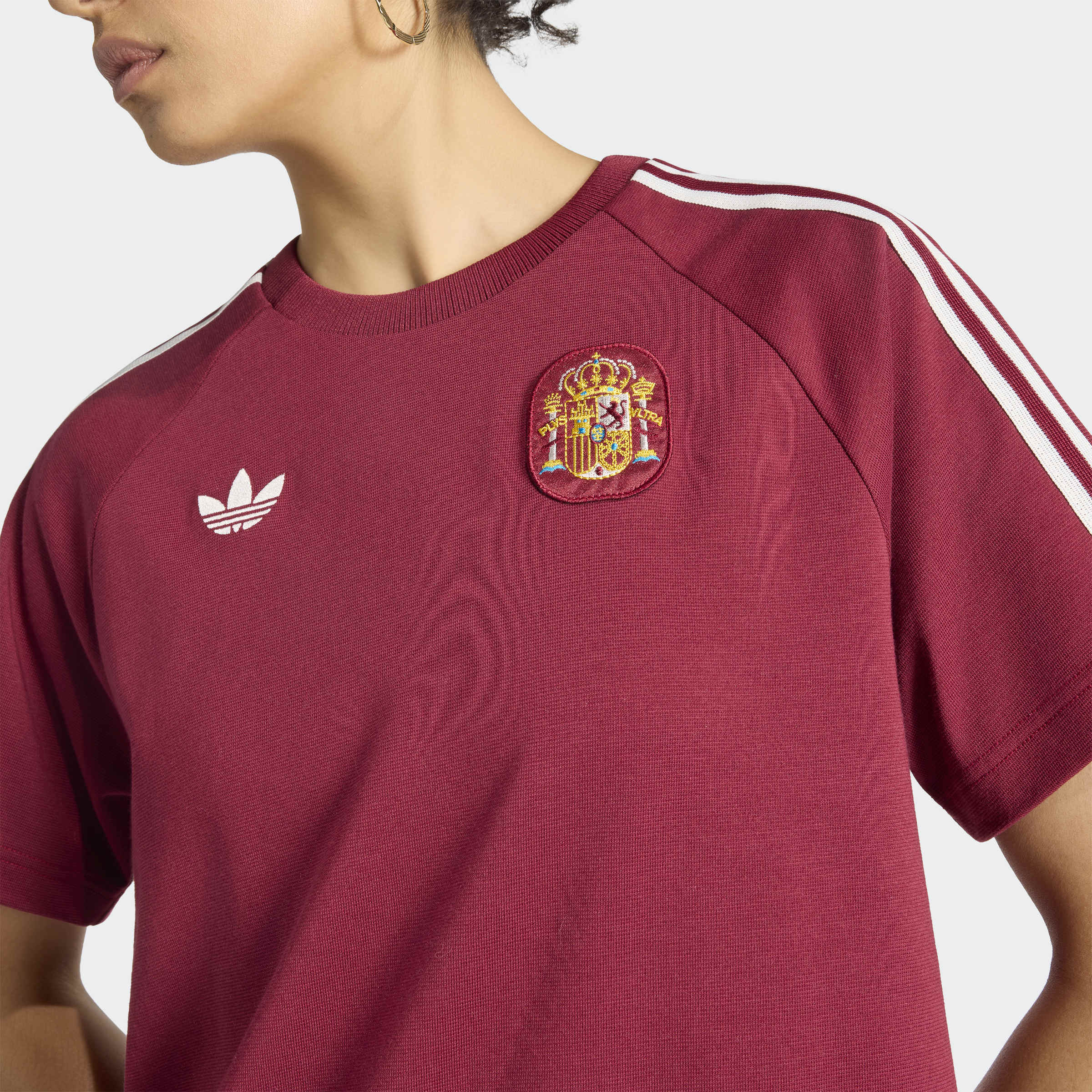 Sweatkleid ADIDAS PERFORMANCE "SPANIEN ORIGINALS" Gr. M, rot (team coll burgundy 2), Kleider, Damen, M, N-Gr, Obermaterial: 52% Baumwolle, 48% Polyester, Sweatkleid team coll burgundy 2 M, N-Gr