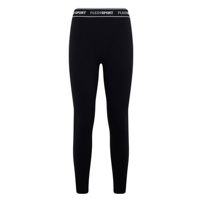 Leggings PLEIN SPORT "Jogging-Leggings", Damen, Gr. XS, US-Größen, schwarz (02, schwarz), Obermaterial: 69% Polyamid, 31% Elasthan, Hosen Leggings