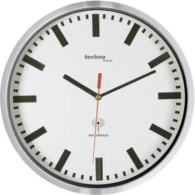 Techno Line WT8990 Funk Wanduhr 30cm x 50mm Silber (metallic)