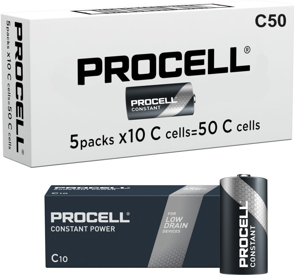 Duracell Procell Constant C LR14 PC1400 Batteries   Bulk Box of 50