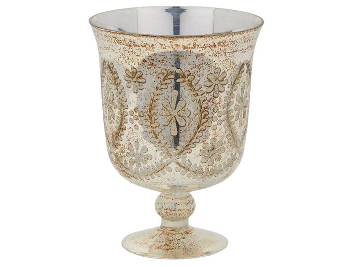 Vase Pokal Kristallglas Gold H: 26 cm Edg