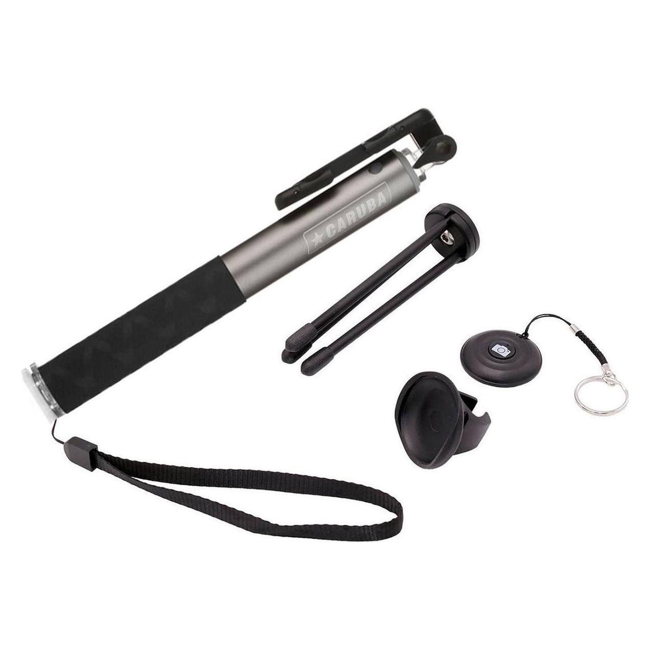Caruba Selfie Stick GroÃ Bluetooth Grau (03822DSN)