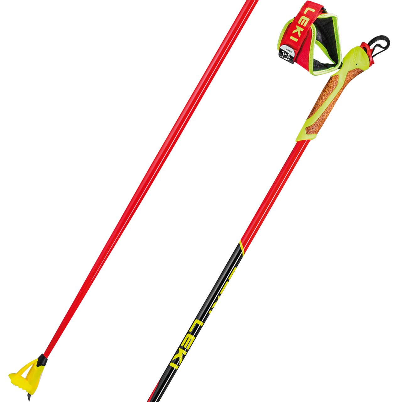 Leki HRC Team bright red/neonyellow/black - 157,5 cm