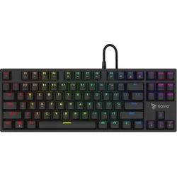 Savio Savgk-Tempest X2 Brown (Eng. Int., Kabelgebunden), Tastatur, Schwarz